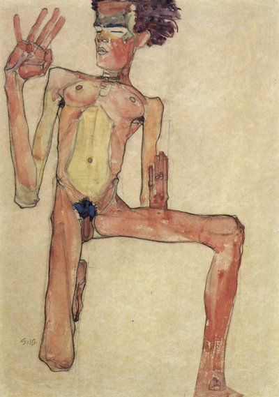 Kniender Akt von Egon Schiele